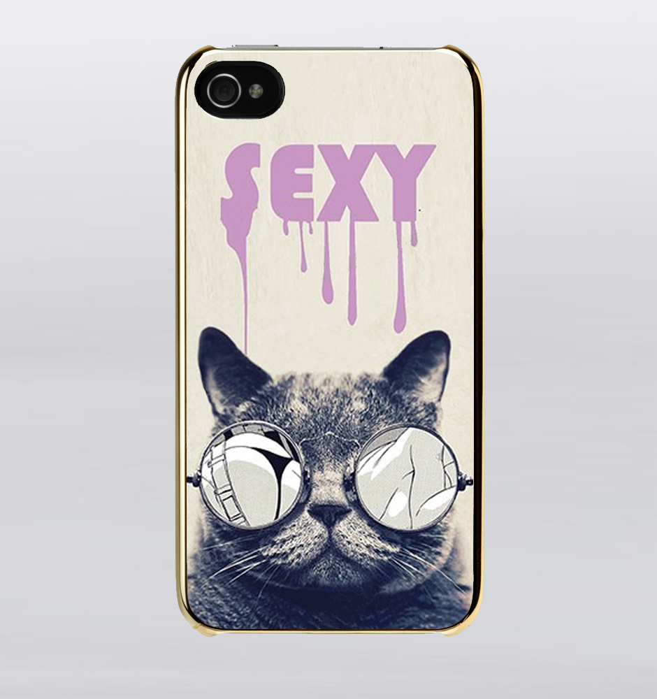 Hipster Cat Sexy Iphone Case And Samsung Galaxy Case